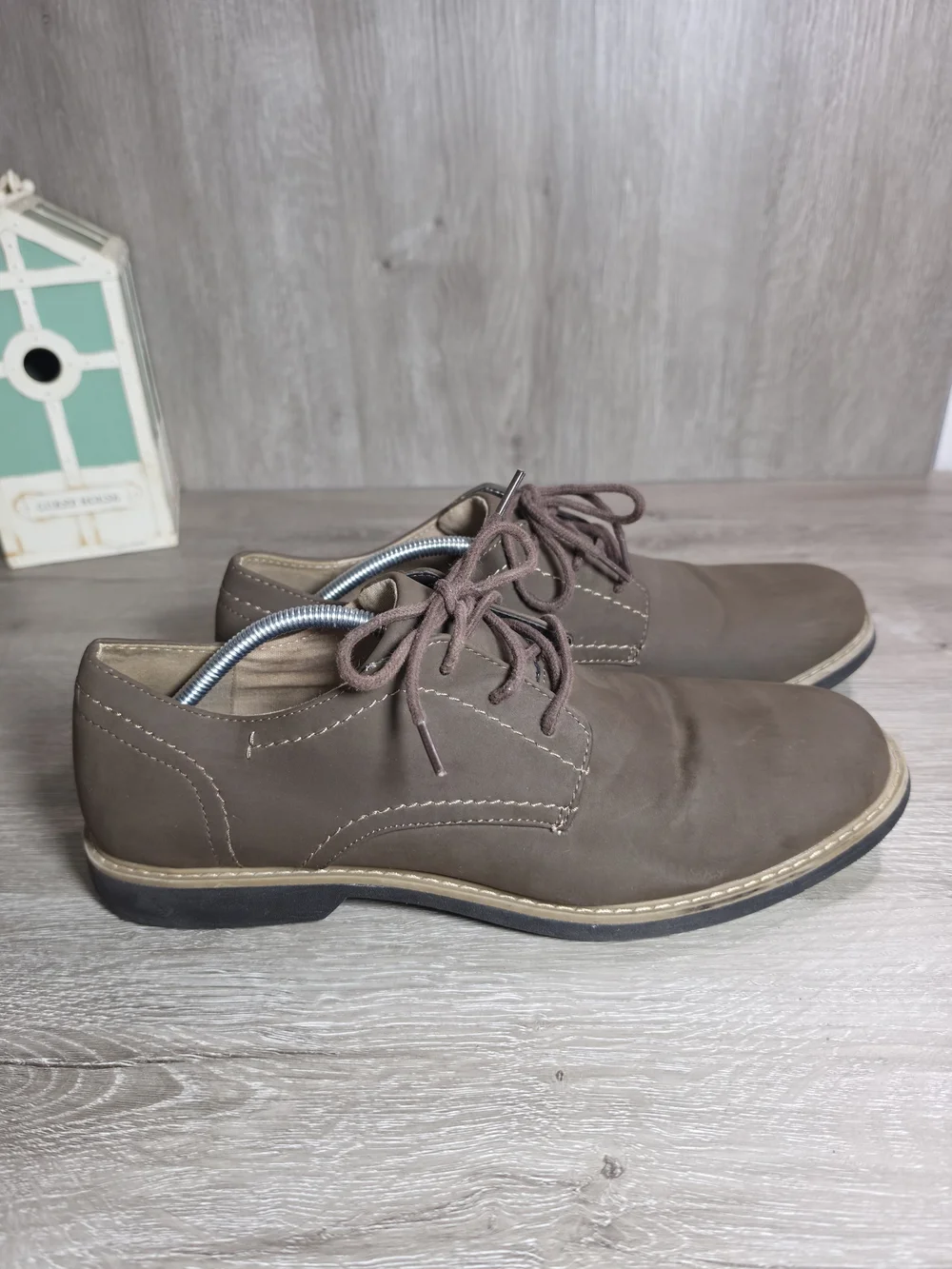 Dexter Men's Brown Lace-Up Derby Shoes - Classic Casual Oxford Style Size 13